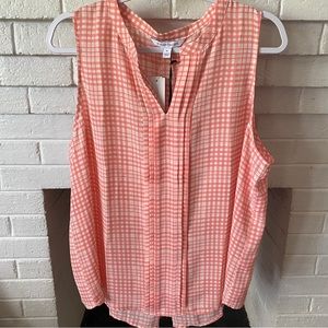 Braydon Pleat Detail Split Neck Blouse Stitch Fix